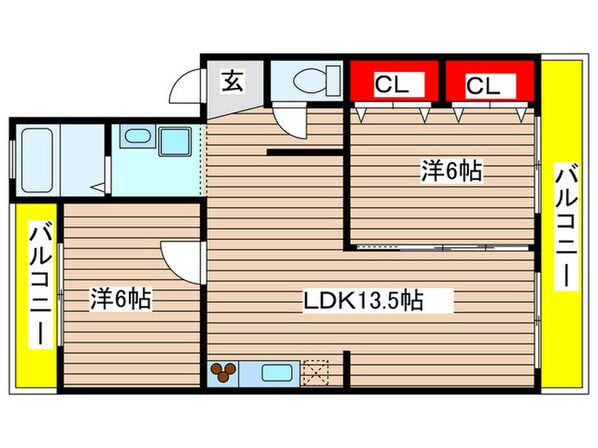 ブラウンハイツの物件間取画像